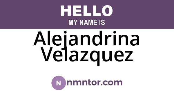 Alejandrina Velazquez