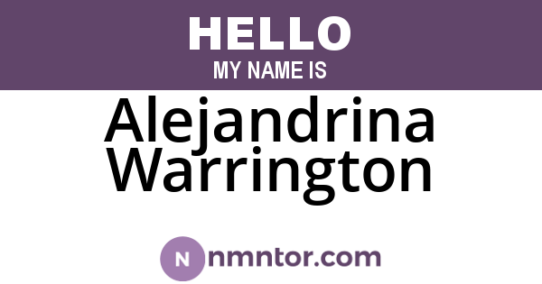 Alejandrina Warrington