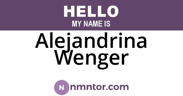 Alejandrina Wenger