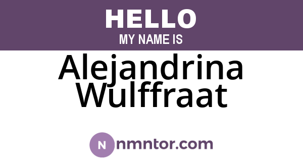 Alejandrina Wulffraat