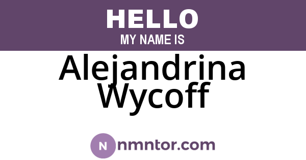 Alejandrina Wycoff