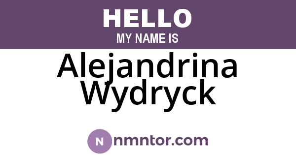 Alejandrina Wydryck