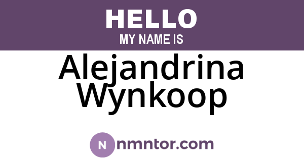 Alejandrina Wynkoop