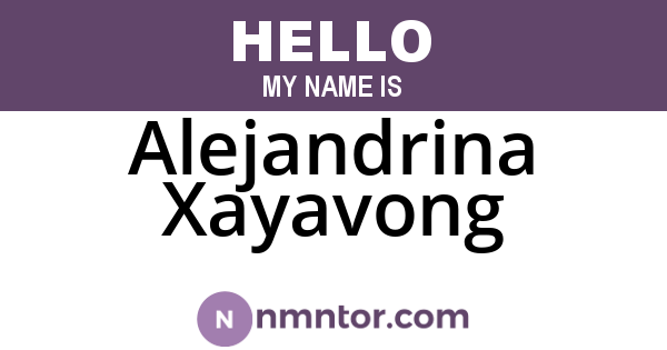 Alejandrina Xayavong