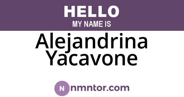 Alejandrina Yacavone