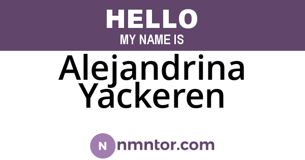 Alejandrina Yackeren
