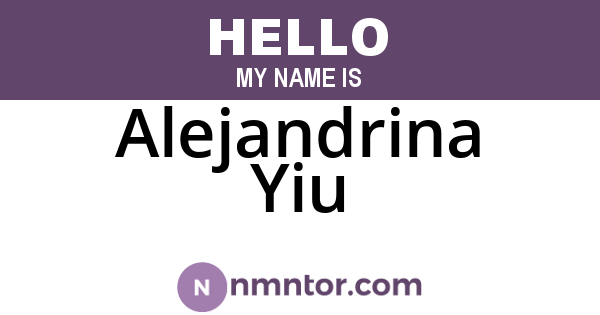 Alejandrina Yiu