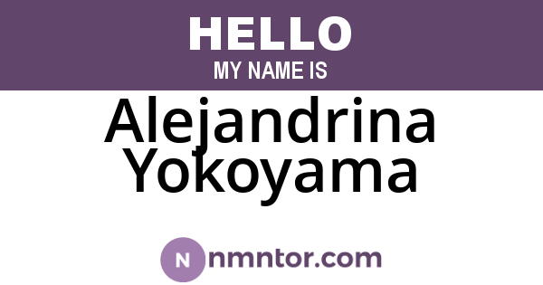 Alejandrina Yokoyama