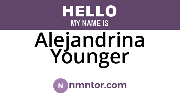 Alejandrina Younger