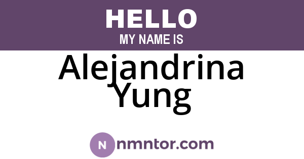 Alejandrina Yung