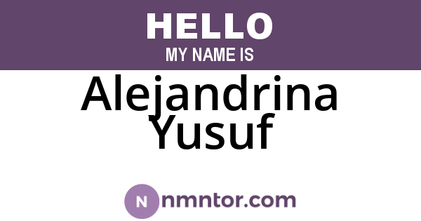 Alejandrina Yusuf