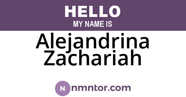 Alejandrina Zachariah