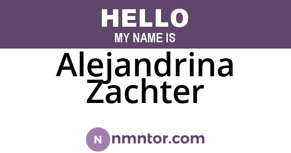 Alejandrina Zachter