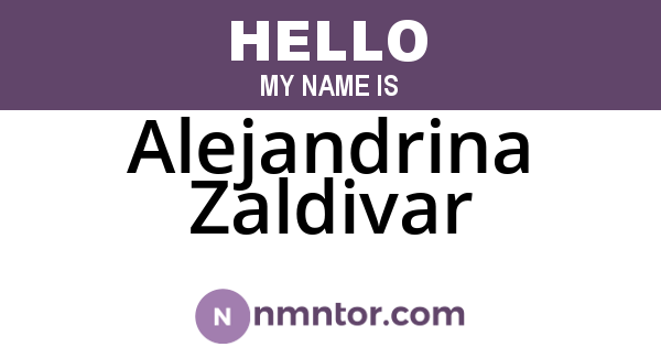Alejandrina Zaldivar