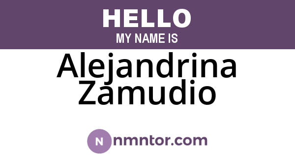 Alejandrina Zamudio