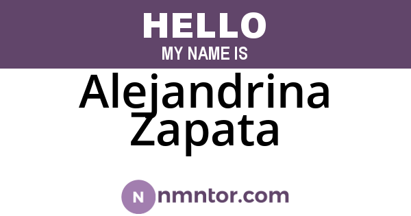 Alejandrina Zapata