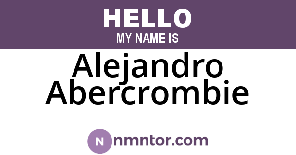 Alejandro Abercrombie