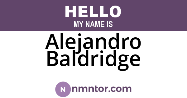 Alejandro Baldridge