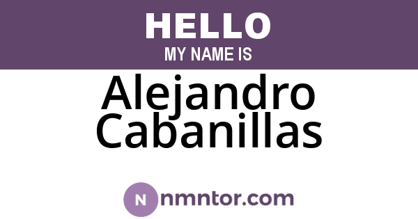 Alejandro Cabanillas