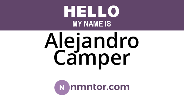 Alejandro Camper