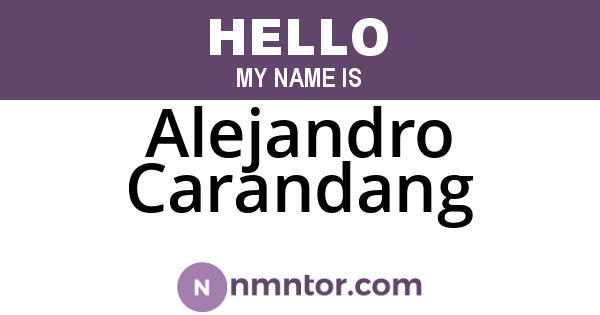 Alejandro Carandang