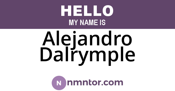 Alejandro Dalrymple
