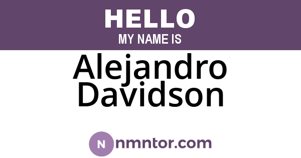 Alejandro Davidson