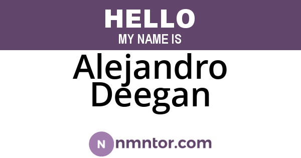 Alejandro Deegan