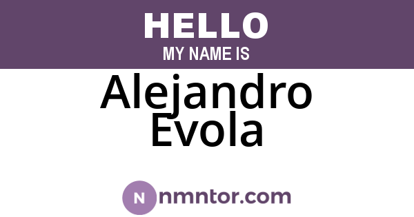 Alejandro Evola