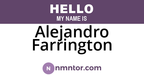 Alejandro Farrington