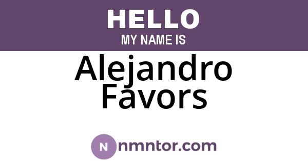 Alejandro Favors