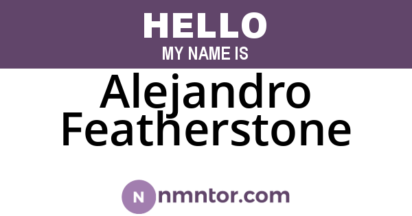 Alejandro Featherstone