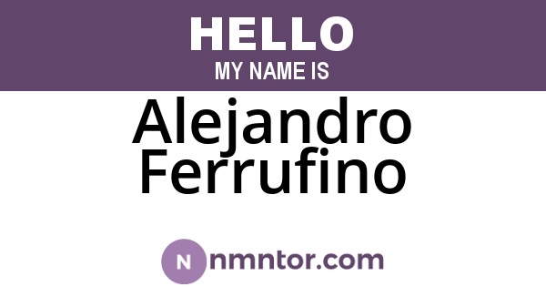 Alejandro Ferrufino