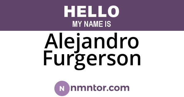Alejandro Furgerson