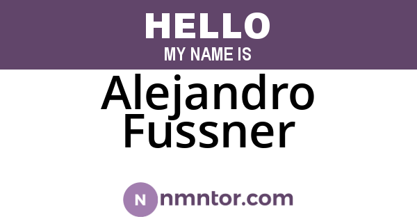 Alejandro Fussner