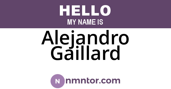Alejandro Gaillard