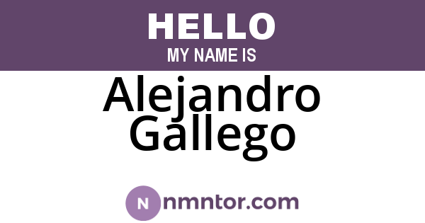 Alejandro Gallego