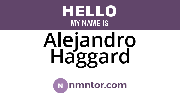 Alejandro Haggard