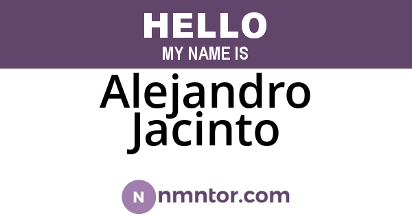 Alejandro Jacinto
