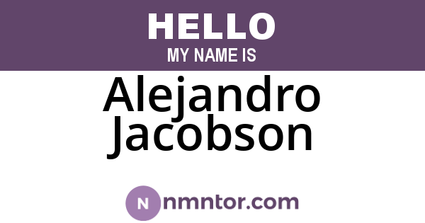 Alejandro Jacobson