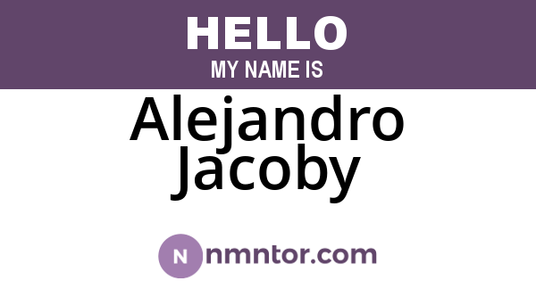 Alejandro Jacoby
