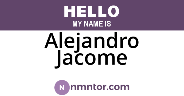Alejandro Jacome