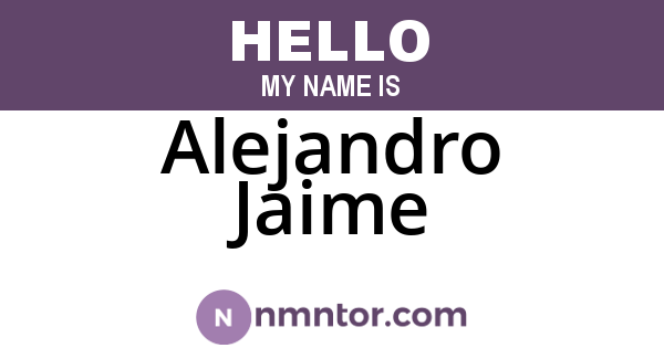 Alejandro Jaime