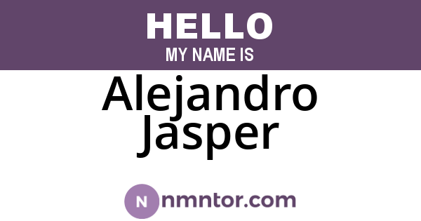 Alejandro Jasper