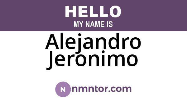 Alejandro Jeronimo