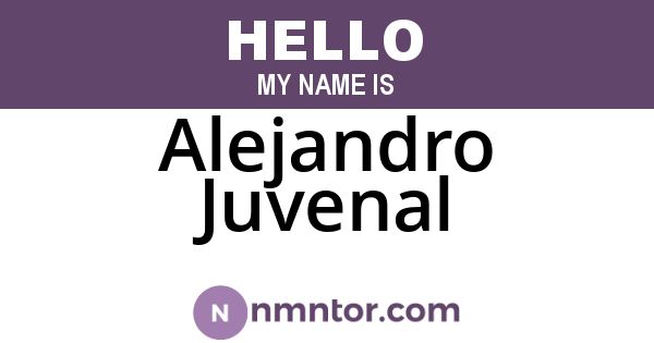 Alejandro Juvenal
