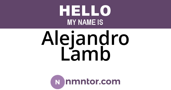 Alejandro Lamb