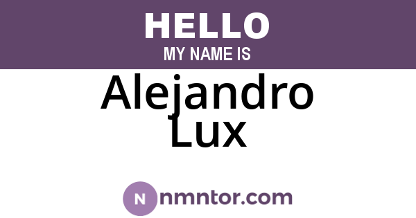 Alejandro Lux
