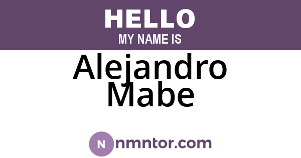 Alejandro Mabe
