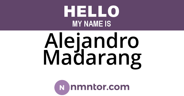 Alejandro Madarang